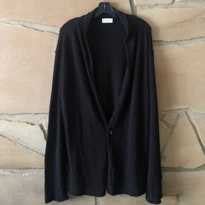 John Elliott Men's Size 3 Black Cotton Boucle Cardigan